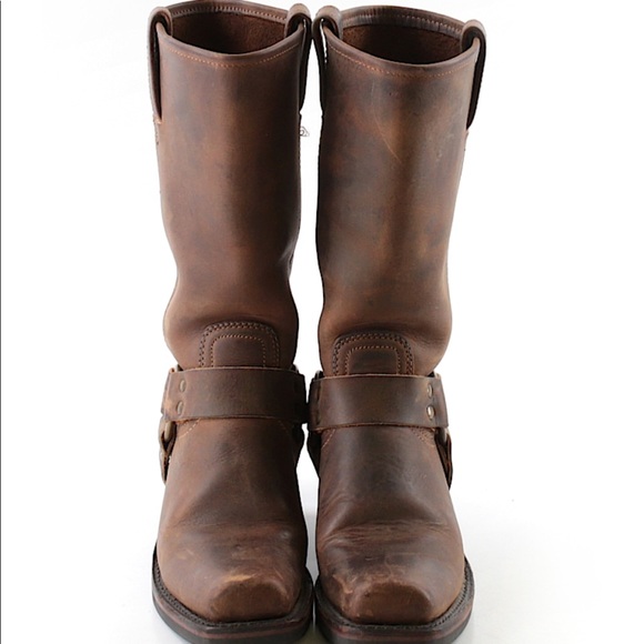 Frye Shoes - FRYE - Harness 12R brown leather boots